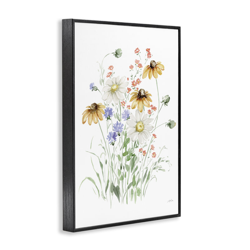 «Summer Garden Blooms Art» par Katrina Pete bf-987, Giclée encadrée noir minuit, H 30 po x l 20 po