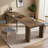 23-118" Mid Century Extendable Wood Dining Tale For 10, Brown Wood Retangular Kitchen Table For Dining Room-1391964151