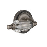 Crystal Parlor Interior Mortise Door Lever with Rope Rosette