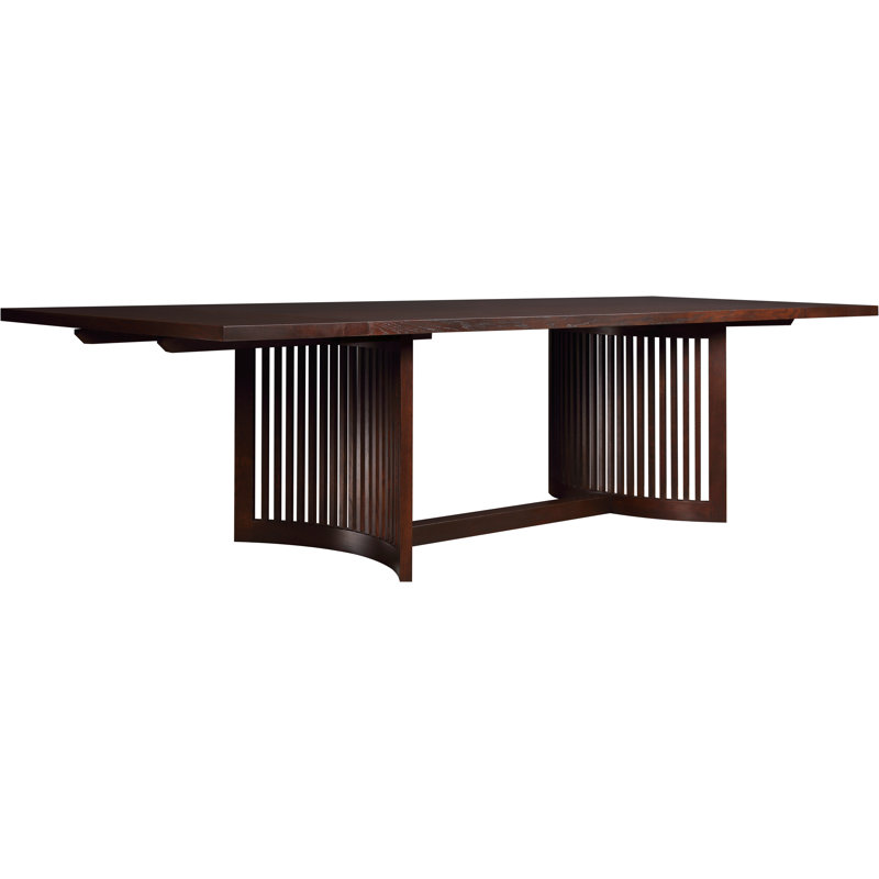 Park Slope Extendable Solid Wood Trestle Dining Table, Centennial