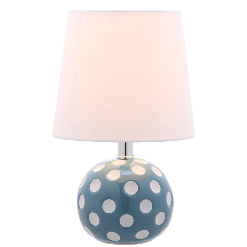 Lampe de table 14,5 po Henja, Bleu/Blanc