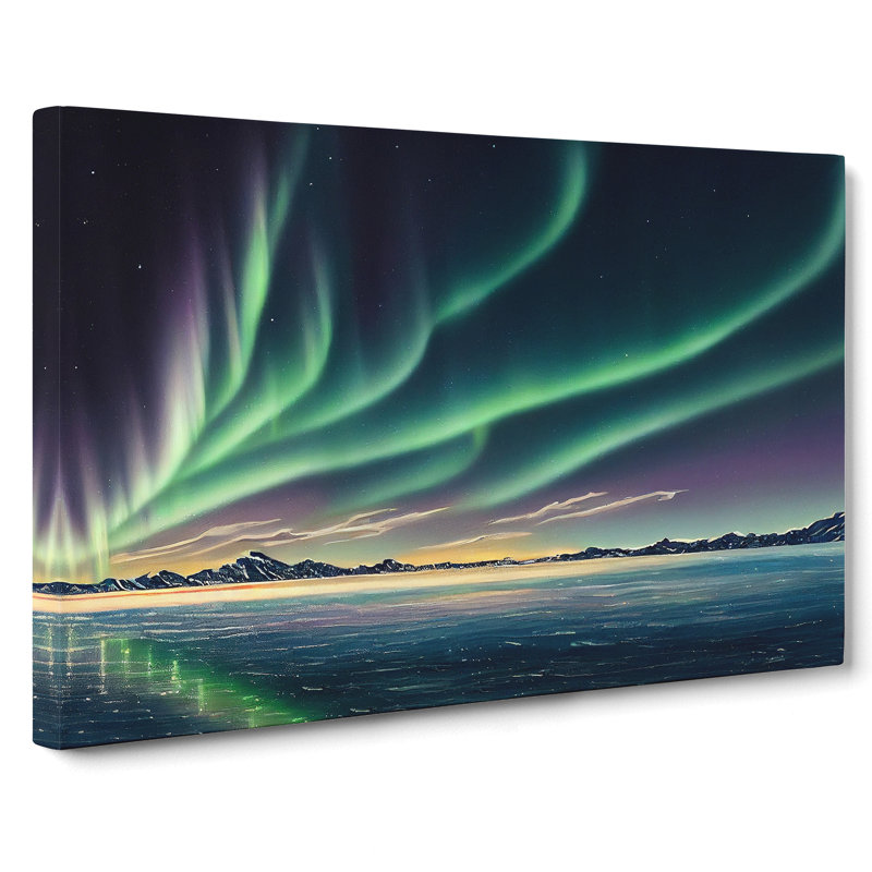 Animated Northern Lights - Wrapped Canvas, 50cm H x 76cm W x 3cm D