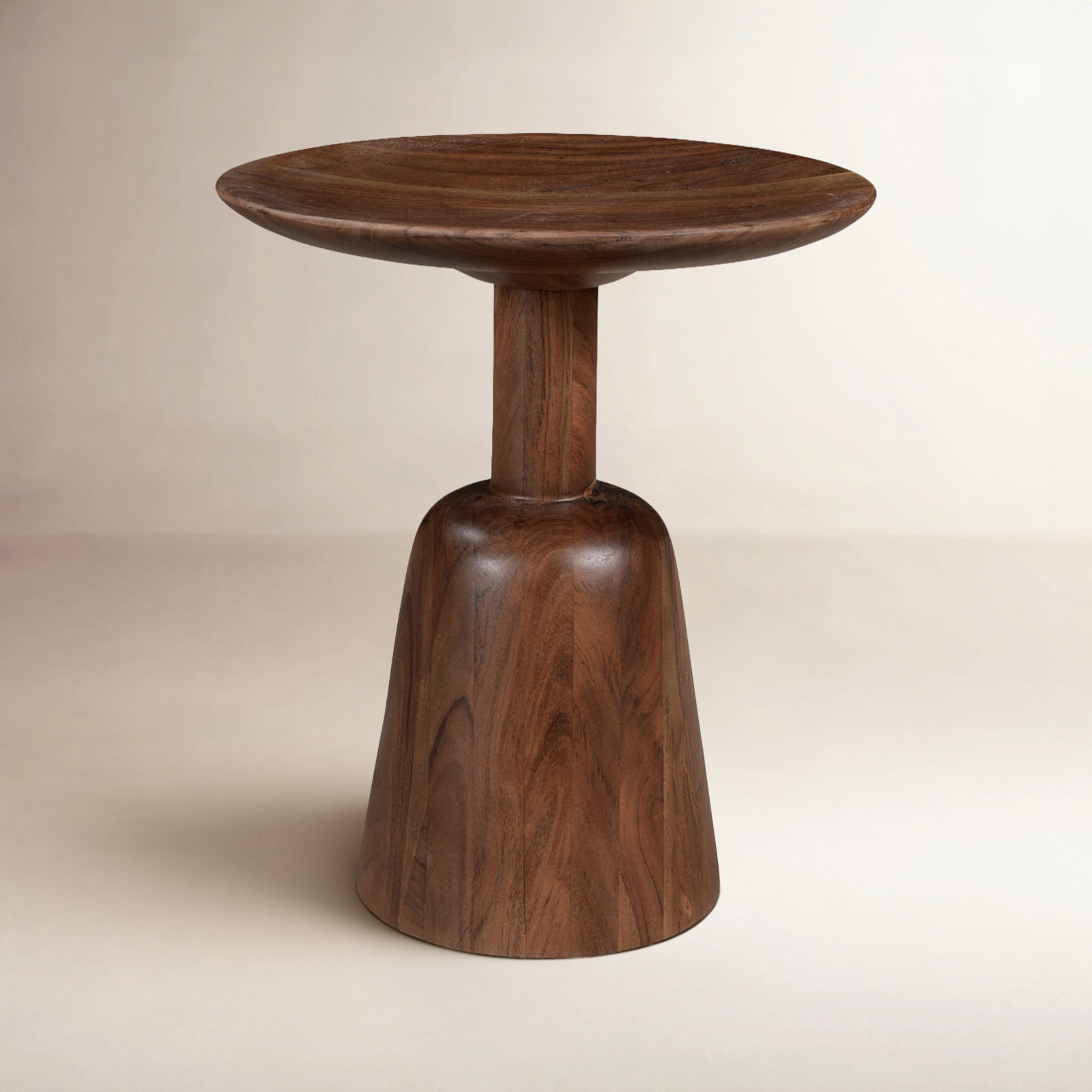 James Solid Wood End Table, Brown