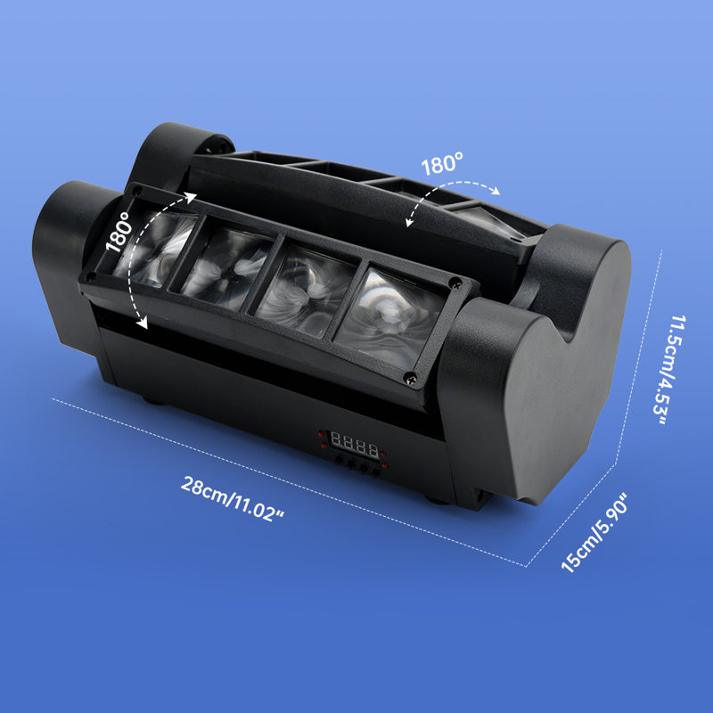 Éclairage de scène mobile 8LED Spider pour soirée disco