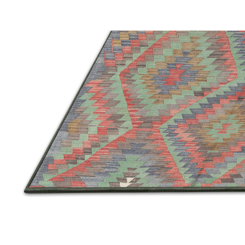 Tapis brun/gris/vert clair contemporain, Rectangle 6 pi x 9 pi