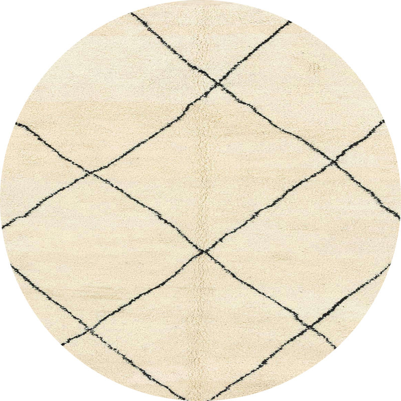 Abstract Indoor Rug, Round 7'