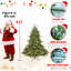 Arbre de Noël 5 pieds pleine forme avec 350 lumières UL - branches mixtes PE / PVC, 1129 pointes, base large pour les espaces spacieux, structure à charnières, support en métal stable-340328682
