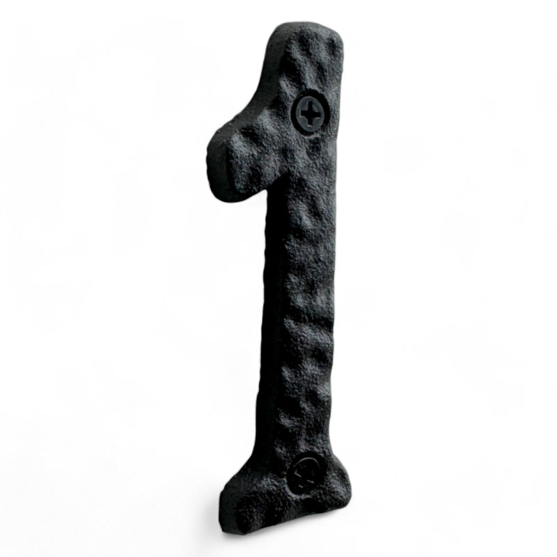 Numéro de maison à fixation en surface en métal 4 po H, 1