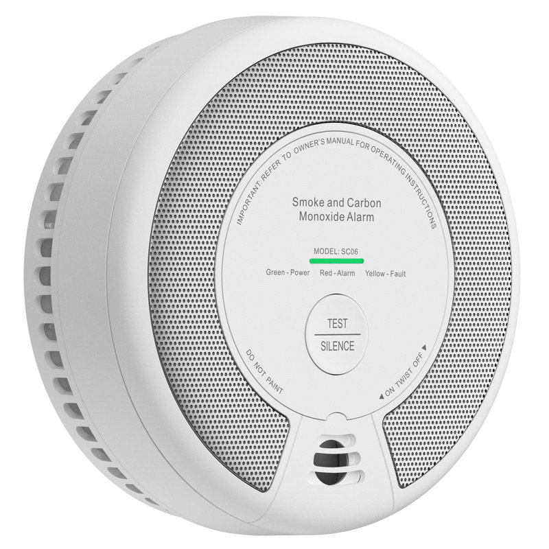 2-In-1 Smoke And Carbon Monoxide Detector Alarm (Not Hardwired), Operated Dual Sensor Fire & CO Alarm, 1-Pack