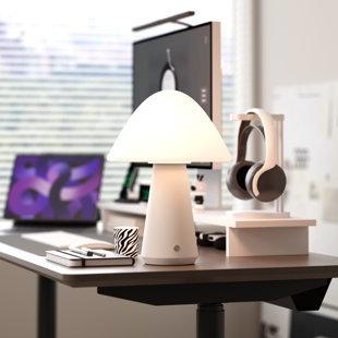 Lampe de table à DEL sans fil rechargeable Mushroom à 3 niveaux de luminosité