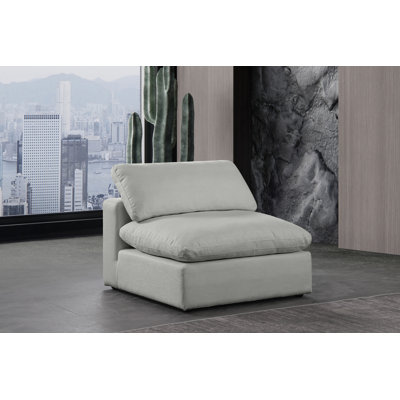 Chaise sans accoudoirs en tissu texturé Hrissonka
