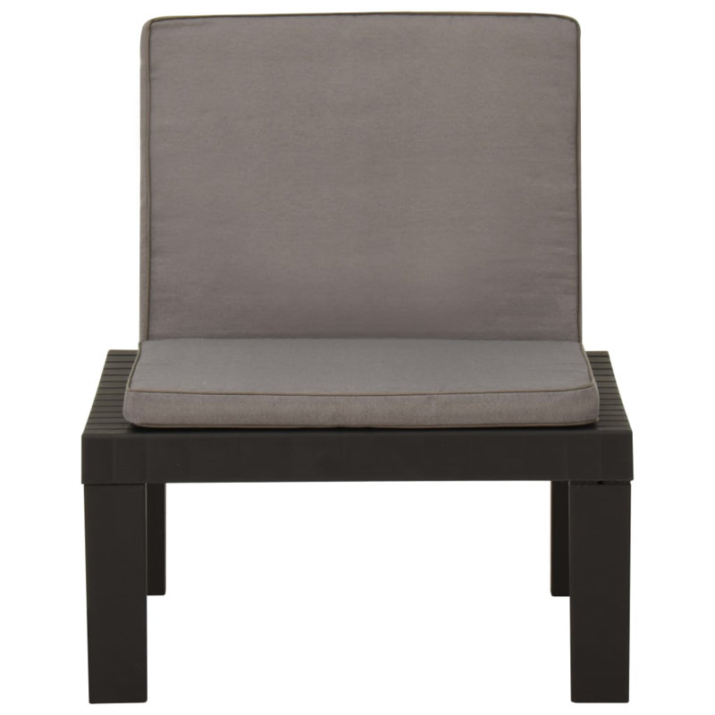 Chaise de patio avec coussins Rocelin, gris
