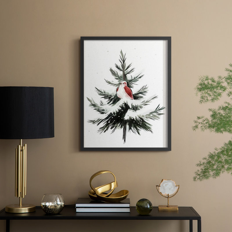 «Christmas Holiday Art CCLxxiv», reproduction encadrée - bois massif