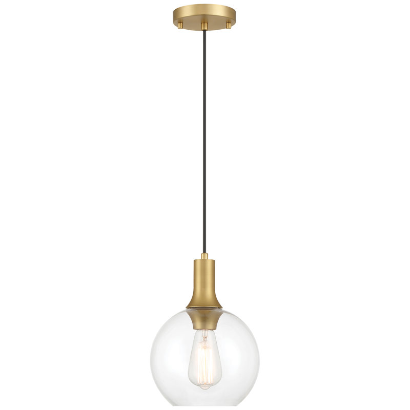 Luminaire suspendu 1 lumière Chantelle - Finition laiton brossé antique, Antique Brushed Brass