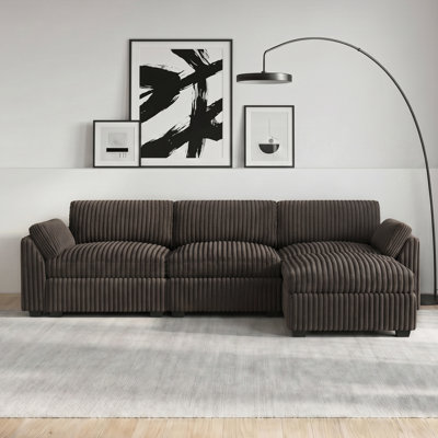 L-Shaped Modular Sectional with Ottoman