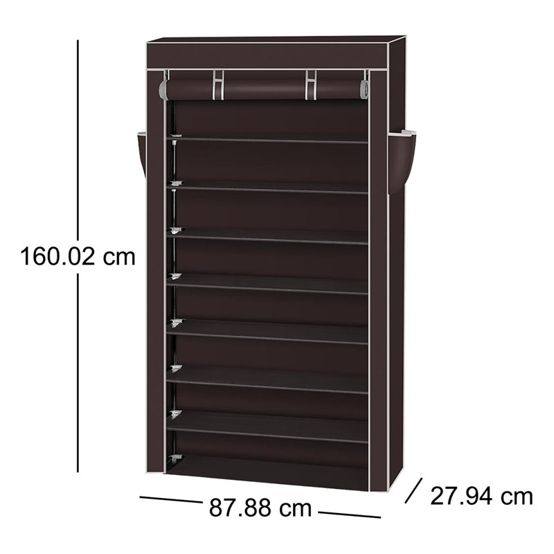 45 Pair Shoe Storage Cabinet, Brown