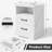 Farmhouse 2-Drawer Nightstand with Charging Station and Open Storage Shelf, 17.7" W-1681339265-1681339318