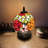 Standwood Tiffany Mini Table Lamp Red Orange Stained Glass Rose Flowers Included LED Bulb 12"H*8"W*8"D