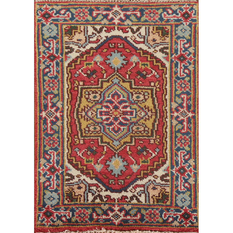 Tapis de vestibule oriental géométrique 2x3