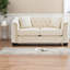 Modern Sofa59- Canapé Chesterfield en velours, canapé 2 places, dossiers capitonnés capitonnés avec accoudoirs cloutés et 2 coussins, appartement, bureau