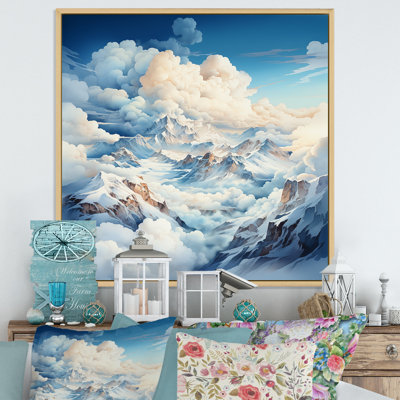 " Clouds Winter Scenery In Mountain "