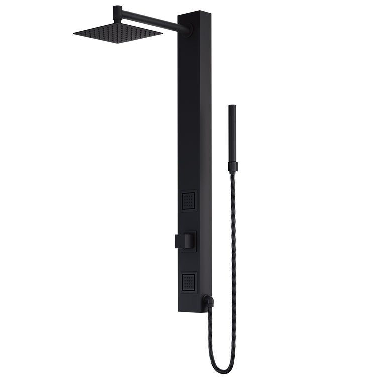 Orchid 39" H X 4" W 2-Jet Shower System with Hand Wand - Requires existing shower head connection