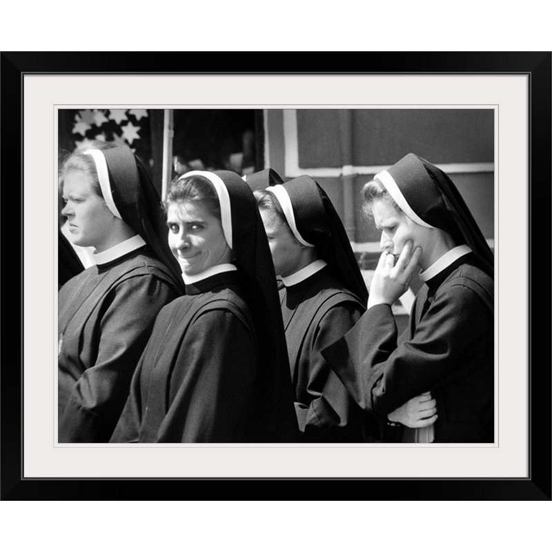 «Hello» par Jacek Stefan, reproduction de photo de Straub, Cadre noir, H 20 po x l 24 po x P 1 po