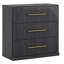 Buffet modulaire cannelé à 3 tiroirs, ébène-1680632985