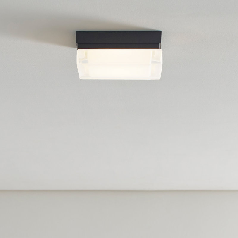 Boxie LED Outdoor Flush Mount, Bronze