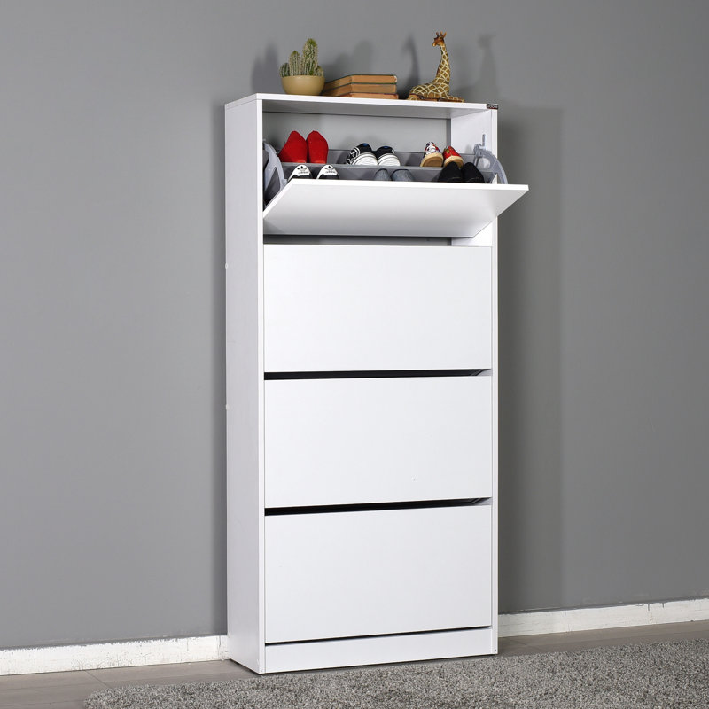 24 Pair Shoe Storage, White