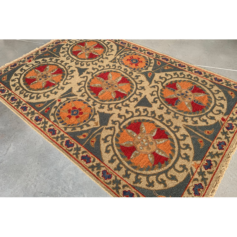 SUZANI 3 BLUE, Rectangle 2' x 3'