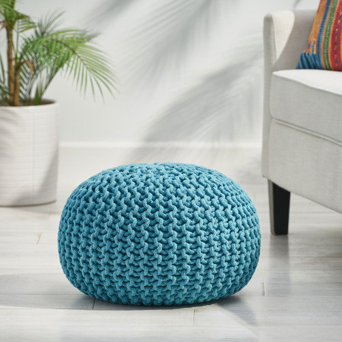 Repose-pieds Moro 20 x 20, Bleu