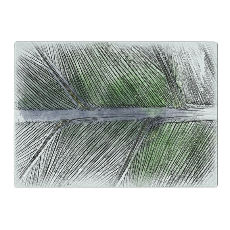 Leaf Detail Sketch Chopping Board, 28.5cm W x 39cm L
