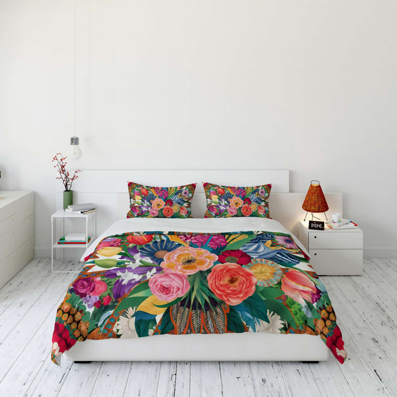 High-Quality Double Quilt Cover Set, 100% Polyester & Cotton Blend, 78.7 x 78.7 Inches | Includes 2 Pillowcases (23.6 x 23.6 Inches) | Machine Washable, Button Closure, Soft & Durable, Perfect for Cozy Bedrooms