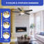 Ventilateur de plafond 52 po avec lumières DEL Latrisha