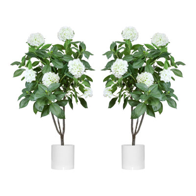 5' Hydrangea Drop-In Trees with Fiberstone Pots