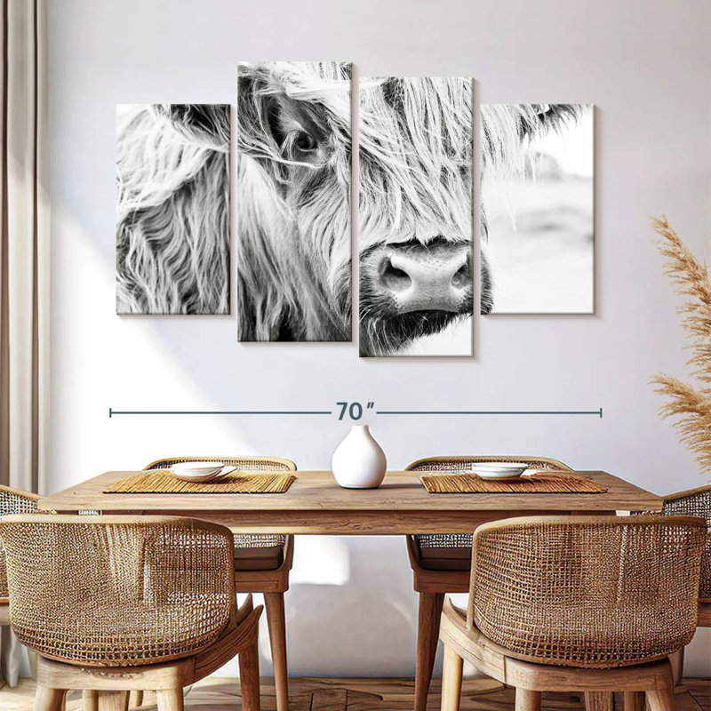 Long Haired Cow, 42" H x 68" W