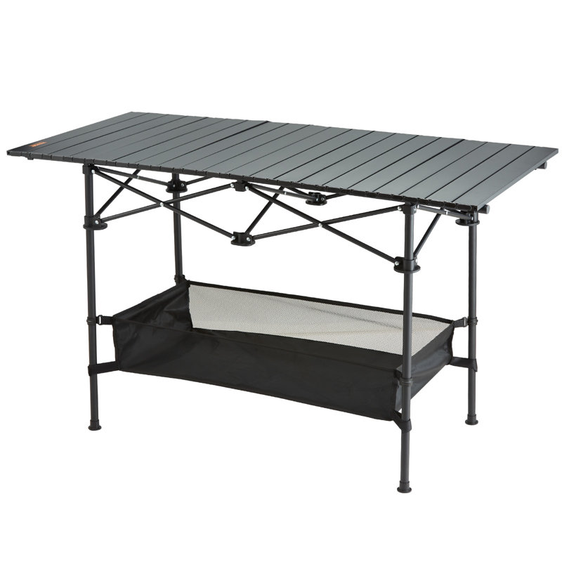 Rectangular Metal Folding Outdoor Camping Table , 115.1cm W 55.1cm D