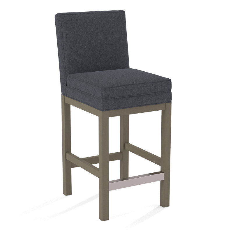 Tabouret de comptoir rembourré, Performance blanc sucre; 0863-91, Finition pierre de foyer