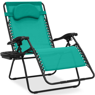 Oversized Zero Gravity Chair, Folding Outdoor Patio Recliner W/ Cup Holder by Latitude Run