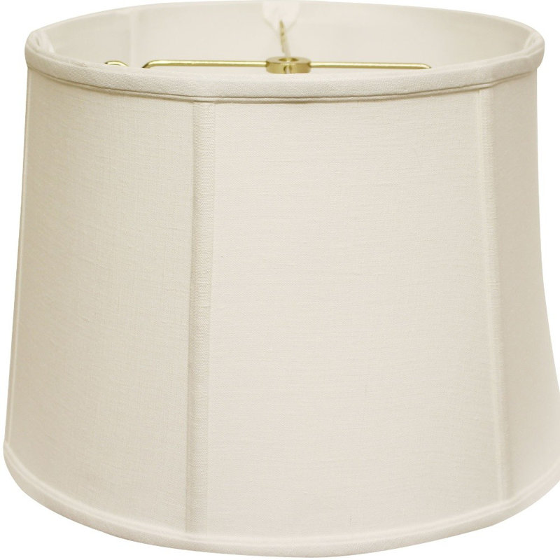 Throwback Drum Linen Lampshade, 17" W, White