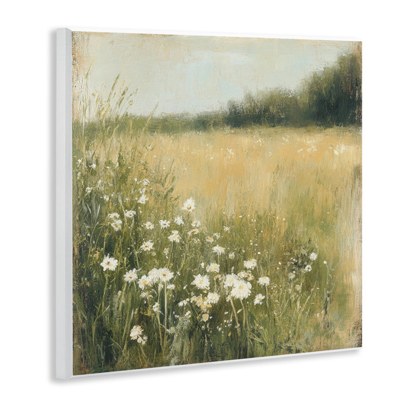 Plaque murale «Daisy Dream Field» par Petal Prints Design