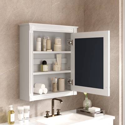 Armoire de rangement murale 24 po x 27 po avec miroir