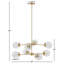 Lustre en métal 8 lumières avec ampoules sphériques dorées / transparentes Voir ci-dessous