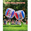 Lot de 2 ballons gonflables de 1,20 m (4 pieds) de haut, forme bulle humaine, pour ados (bleu et rouge). Parfait pour le jardin, le camping, les pique-niques, les parcs, les pelouses et les jeux d'équipe en extérieur. Fabriqué en PVC épais. Ballon sumo avec poignée.