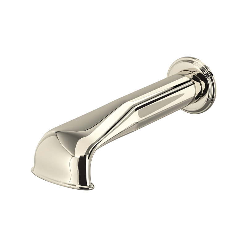 Edwardian™ Wall Mount Tub Spout, Without Handles, Polished Nickel