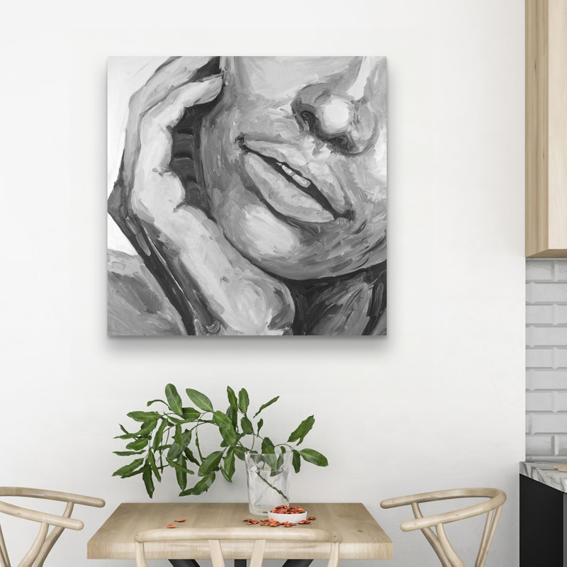 Irresistible lips - 32"x32" art on canvas
