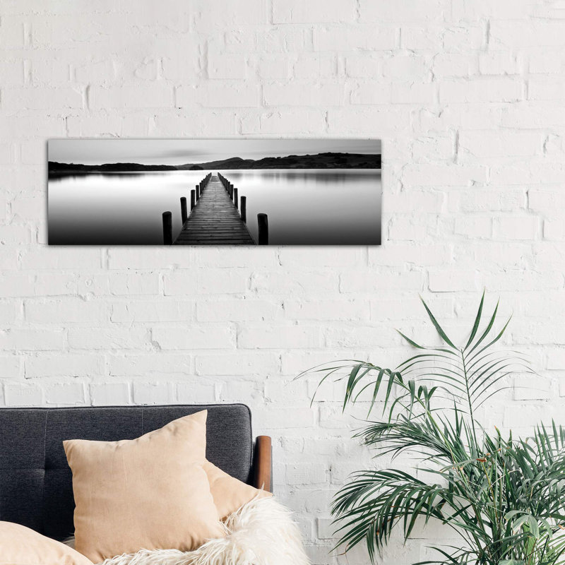 Lake Pier II - Wrapped Canvas Panoramic Print, 152.4 cm H x 50.8 cm W x 3.175 cm D, Wrapped Canvas