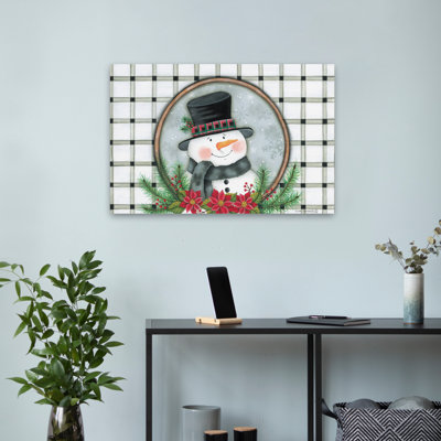 Portrait de bonhomme de neige poinsettia