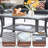 7 Piece Sofa Seating Group with fire pit and Cushions-2066522361